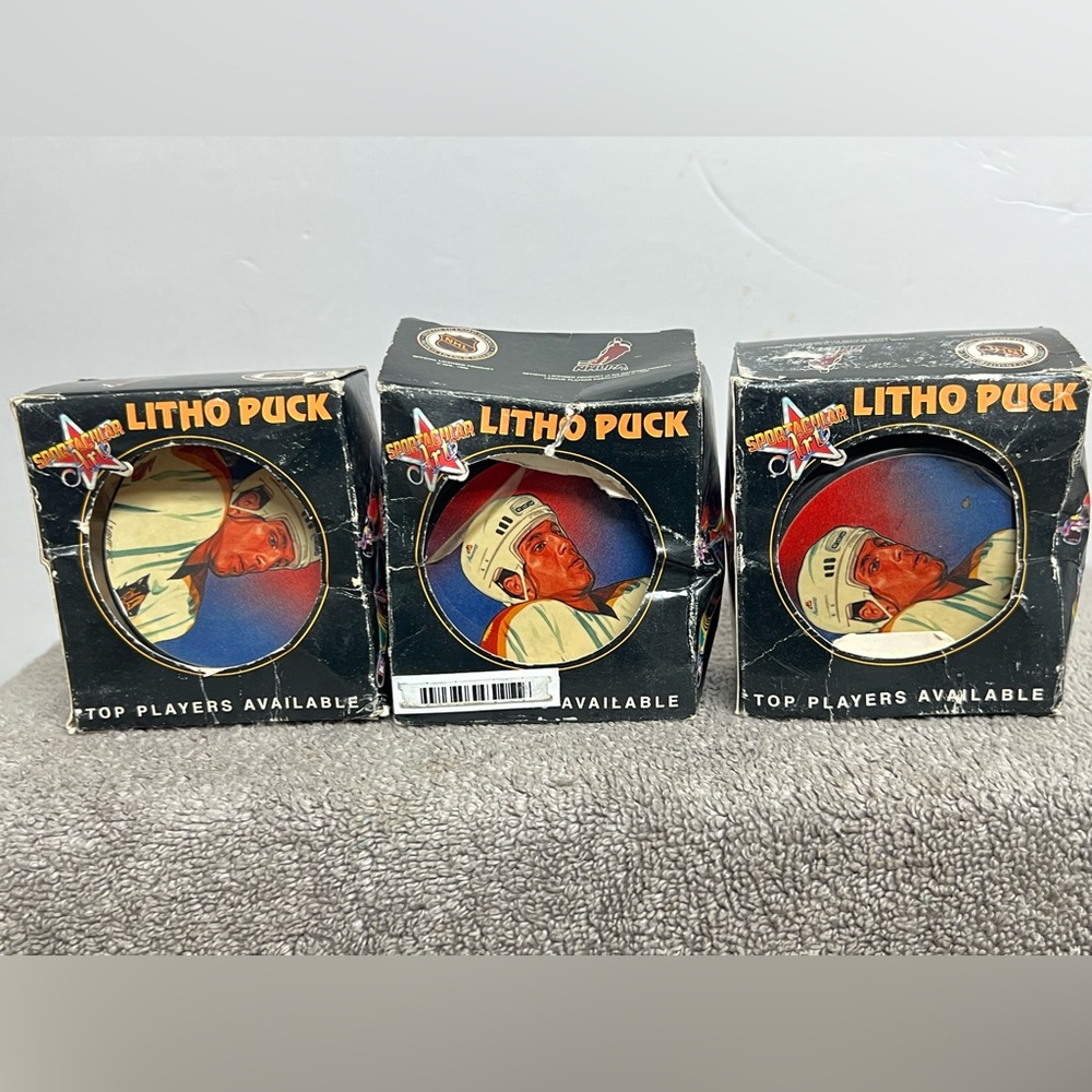 (3) 1996 Litho Pucks Florida Panthers Ed Jovanoski Facsimile Autos RARE VINTAGE